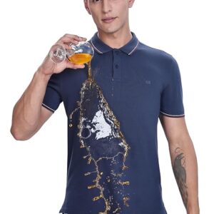 TURMS Men's Solid Polo T-Shirt, Odor Control, Stretchable & Breathable, Cotton Rich Fabric, Collared Neck, Half Sleeve